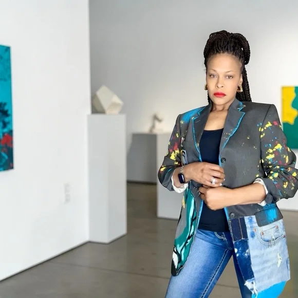 Colorful Graphic Blazer - Picture 5 of 10